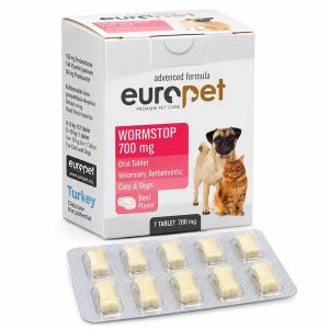 قرص ضد انگل سگ و گربه یوروپت Wormstop 700 mg ( 1عدد)