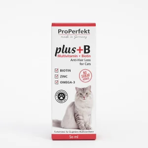 ProPerfekt plus+B – مولتی‌ویتامین و بیوتین ضدریزش مو گربه‌ها | 50ml