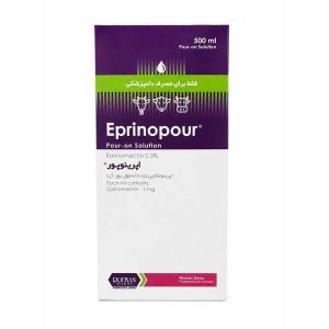 عنوان محصول (Title): محلول ضد انگل اپرینویپور ۵۰۰ میلی‌لیتری رویان دارو (Eprinopour)