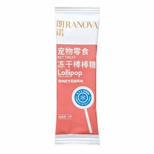 آبنبات گربه فریزدرای با طعم مرغ و کرنبری Ranova (Freeze-Dried Lollipop)