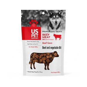 تشویقی سگ US Pet مدل Beef Meat با طعم گوشت گاو و سبزیجات