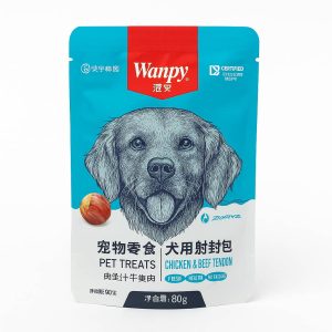 تشویقی سگ وانپی Wanpy با مرغ و تاندون گاو – 80 گرمی