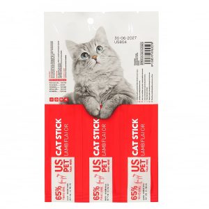 تشویقی مدادی گربه US PET طعم بره – بسته ۳ عددی (۶۵٪ گوشت تازه)