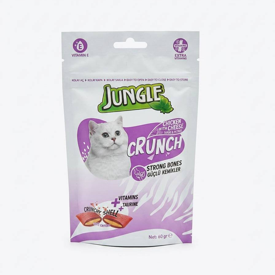 تشویقی گربه Jungle با طعم مرغ و پنیر