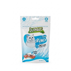 تشویقی گربه جانگل (Jungle) مدل Crunch طعم ماهی سالمون (Anti-Age)