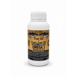 روغن ماهی و روغن کبد ماهی TITAN Animal Health Omega 3 Vitamins A & D – حجم 500 میلی‌لیتر