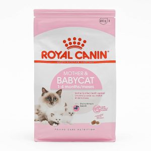 غذای خشک بچه‌گربه و گربه شیرده رویال کنین Mother & Babycat مخصوص ۱ تا ۴ ماهگی ۴۰۰ گرمی