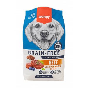 غذای خشک سگ ونپی بدون غلات طعم گوشت قرمز Wanpy Grain Free Beef ( بسته نیم کیلویی)