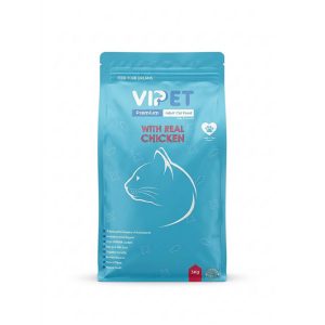 غذای خشک گربه بالغ وی‌پت (VIPET) با طعم مرغ - ۳ کیلوگرمی
