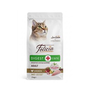 غذای خشک گربه فلیشیا (Felicia) مدل Digest Care با طعم مرغ وزن ۲ کیلوگرم