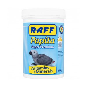 غذای کمکی  جوجه طوطی RAFF مدل Papita Super Premium – غنی‌شده با ویتامین و مینرال – 1۰۰ گرم
