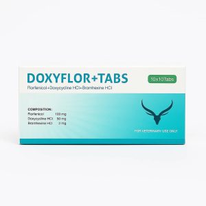 قرص DOXYFLOR+TABS درمان بیماری‌های عفونی پرندگان و کبوتر( یک ورق)