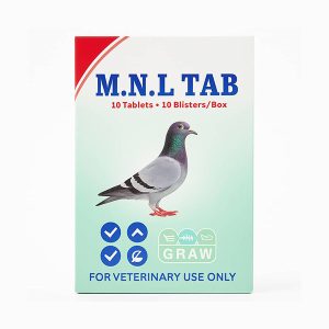 قرص M.N.L TAB برای درمان اسهال و عفونت‌های روده‌ای پرندگان( یک ورق)