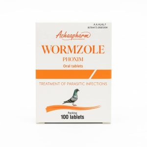 قرص ضدانگل کبوتر WORMZOLE PHOXIM بسته ۱۰۰ عددی (10 عدد)