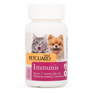 مکمل تقویت سیستم ایمنی سگ و گربه Petguard Immunis – بسته 75 عددی