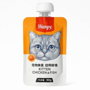 پودینگ بچه‌گربه ونپی Wanpy طعم مرغ و ماهی – 90 گرمی