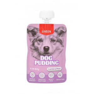 پودینگ سگ لینسن طعم بره و گلابی 80 گرمی | Linsen Dog Pudding Lamb & Pear 80g
