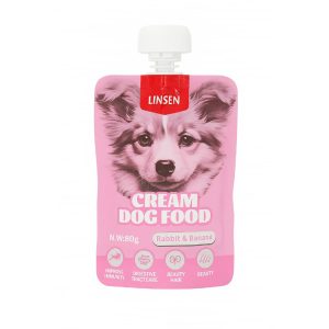 پودینگ سگ لینسن طعم خرگوش و موز 80 گرمی | Linsen Dog Pudding Rabbit & Banana 80g