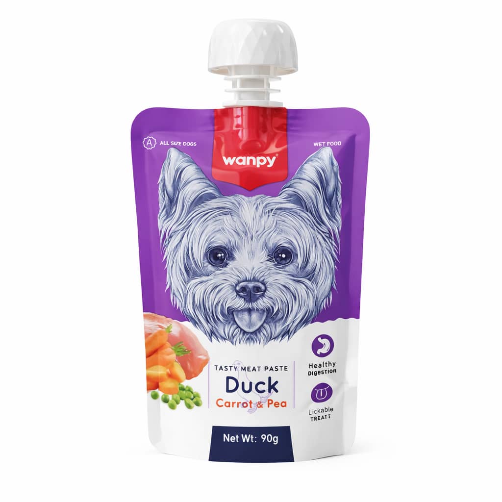 پودینگ سگ ونپی با طعم اردک، هویج و نخودفرنگی (Wanpy Dog Pudding Duck, Carrot & Pea)