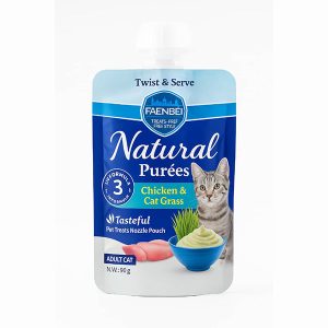 پودینگ طبیعی گربه فنبی با طعم مرغ و علف گربه