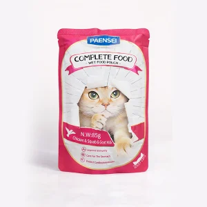 پوچ گربه فنبی طعم مرغ، کبوتر و شیر بز – 85 گرم