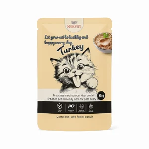 پوچ گربه مورفی طعم بوقلمون Morphy Turkey – غذای مرطوب کامل 85 گرم