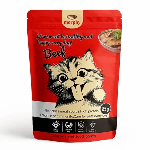 پوچ گربه مورفی طعم گوشت گاو Morphy Beef – پوچ کامل و مقوی 85 گرم
