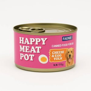 کنسرو سگ FAENIE مدل Happy Meat Pot با طعم پنیر و زرده تخم‌مرغ (170 گرم)