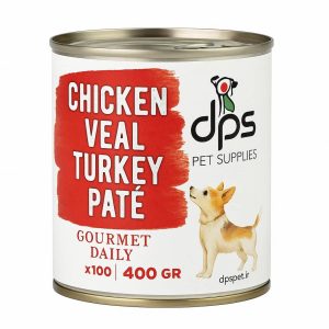 کنسرو پته مرغ، گوساله و بوقلمون سگ DPS – 400 گرم