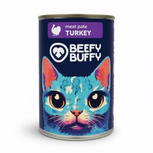 کنسرو گربه بیفی بافی (Beefy Buffy) با طعم بوقلمون