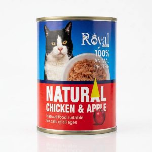 کنسرو گربه رویال کوکو مدل Natural طعم مرغ و سیب وزن ۴۰۰ گرم