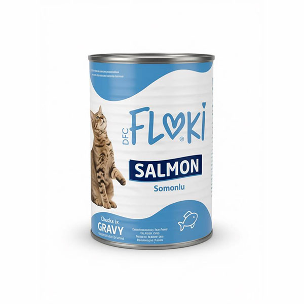 کنسرو گربه فلوکی (Floki) با طعم ماهی سالمون