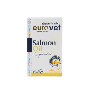 کپسول روغن سالمون Eurovet سگ و گربه | تقویت پوست و مو | سرشار از امگا ۳ – 10 عددی