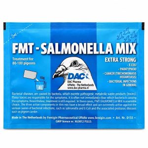 FMT Salmonella Mix Extra Strong داک فارما 10 گرمی | درمان سالمونلا، کنکر و عفونت‌های کبوتر