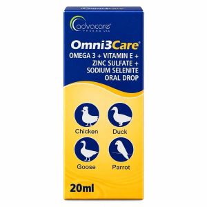 مکمل خوراکی Omni3Care امگا ۳ + ویتامین E + زینک + سلنیوم ۲۰ میلی‌لیتر